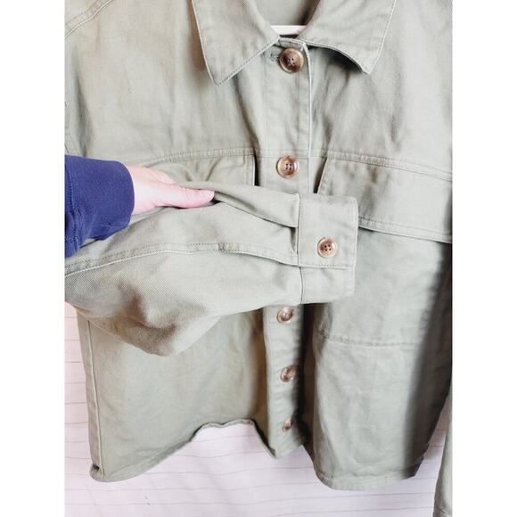 DOWNEAST RAGLAN UTILITY JACKET IN OLIVE KHAKI, SZ XL - Picture 4 of 10